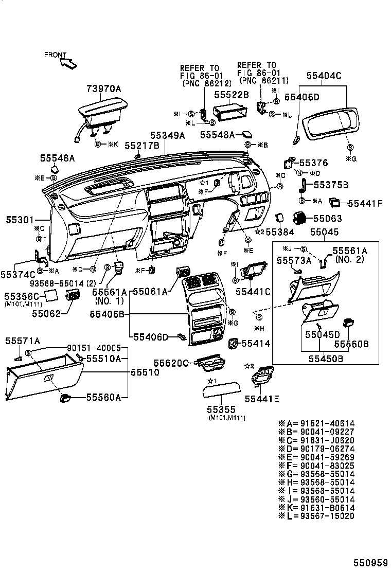 90044-68091 CLIP(FOR PANEL, INSTRUMENT CLUSTER FINISH) product image