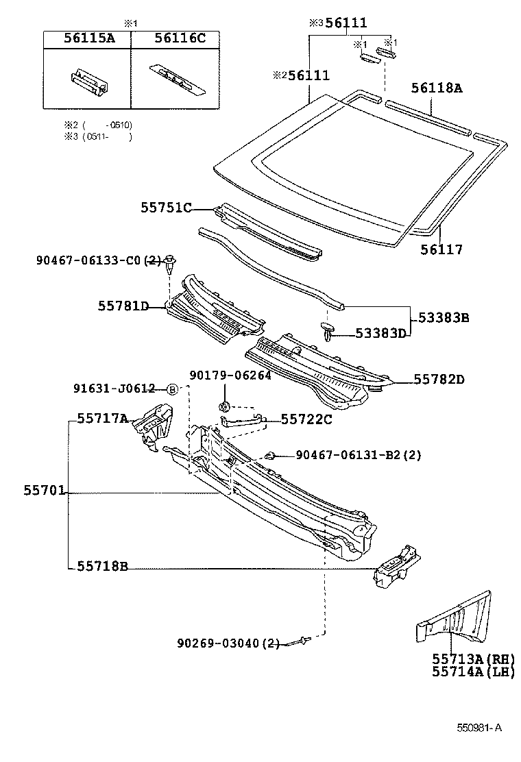 Toyota 56117-47010 DAM, FRONT PILLAR, OUTER