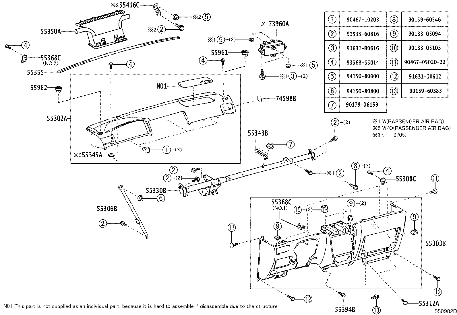 55403-02090 HOOD SUB-ASSY, METER product image
