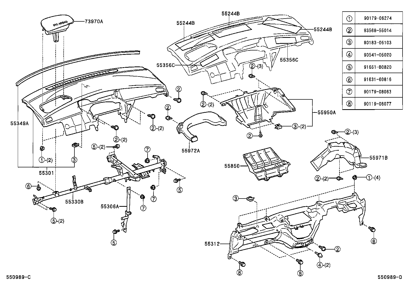 55330-63010 REINFORCEMENT ASSY, INSTRUMENT PANEL product image