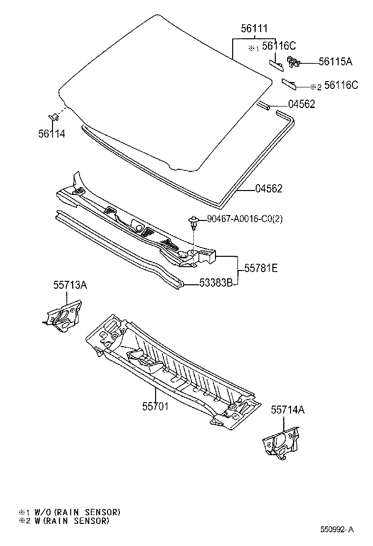 56101-AC140 GLASS, WINDSHIELD product image