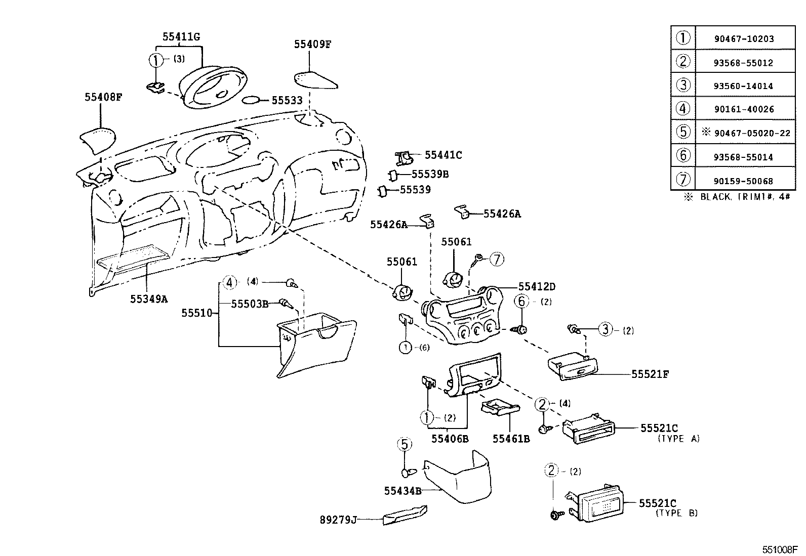 55441-20140-B5 BOX, INSTRUMENT PANEL COIN product image