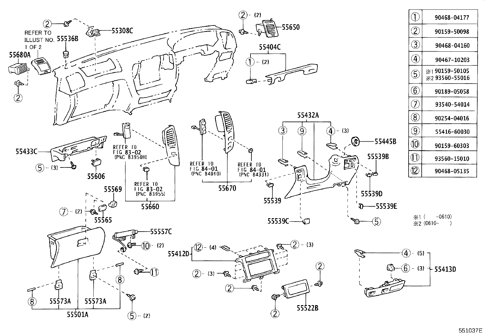 55950-60110 NOZZLE ASSY, DEFROSTER product image