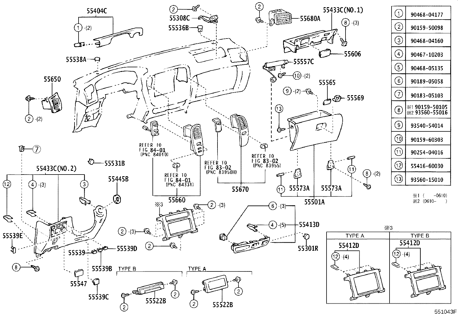 55330-60160 REINFORCEMENT ASSY, INSTRUMENT PANEL product image