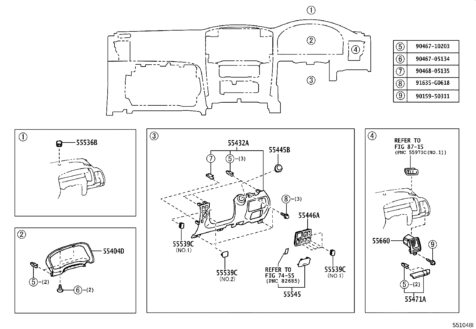 55330-60180 REINFORCEMENT, INSTRUMENT PANEL product image