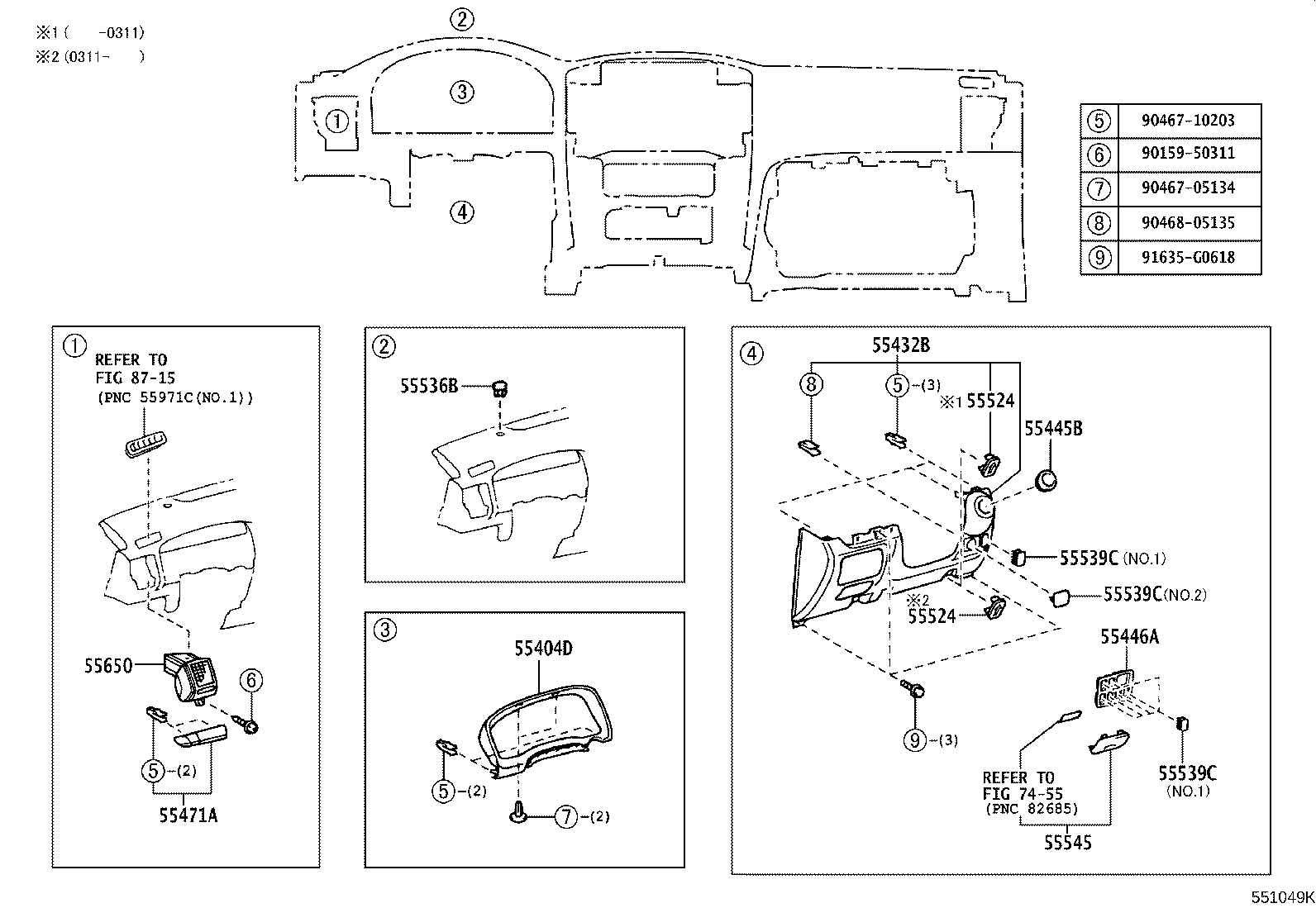 55330-60180 REINFORCEMENT, INSTRUMENT PANEL product image