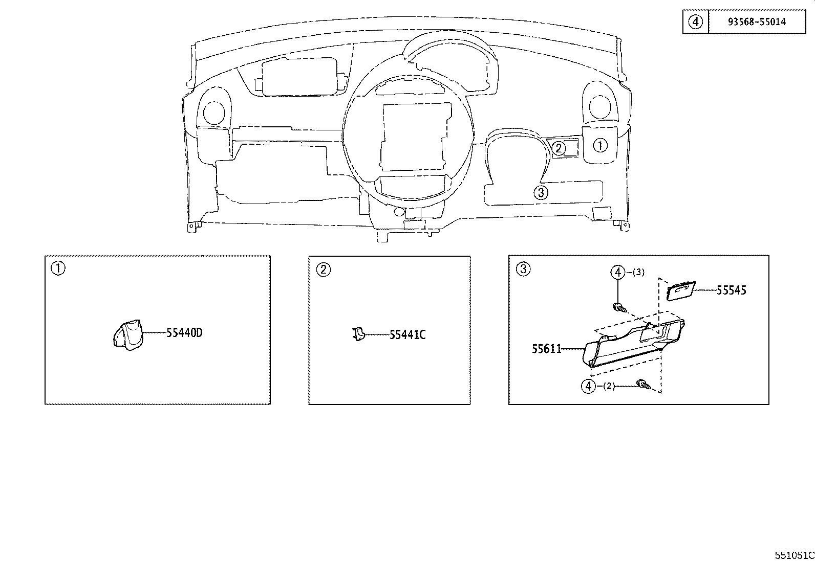 55330-52230 REINFORCEMENT, INSTRUMENT PANEL product image