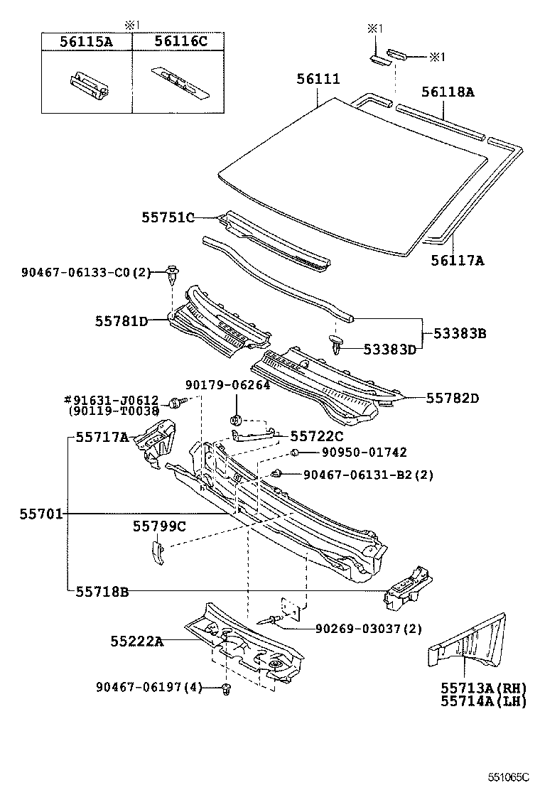 55700-13040 PANEL SUB-ASSY, COWL product image