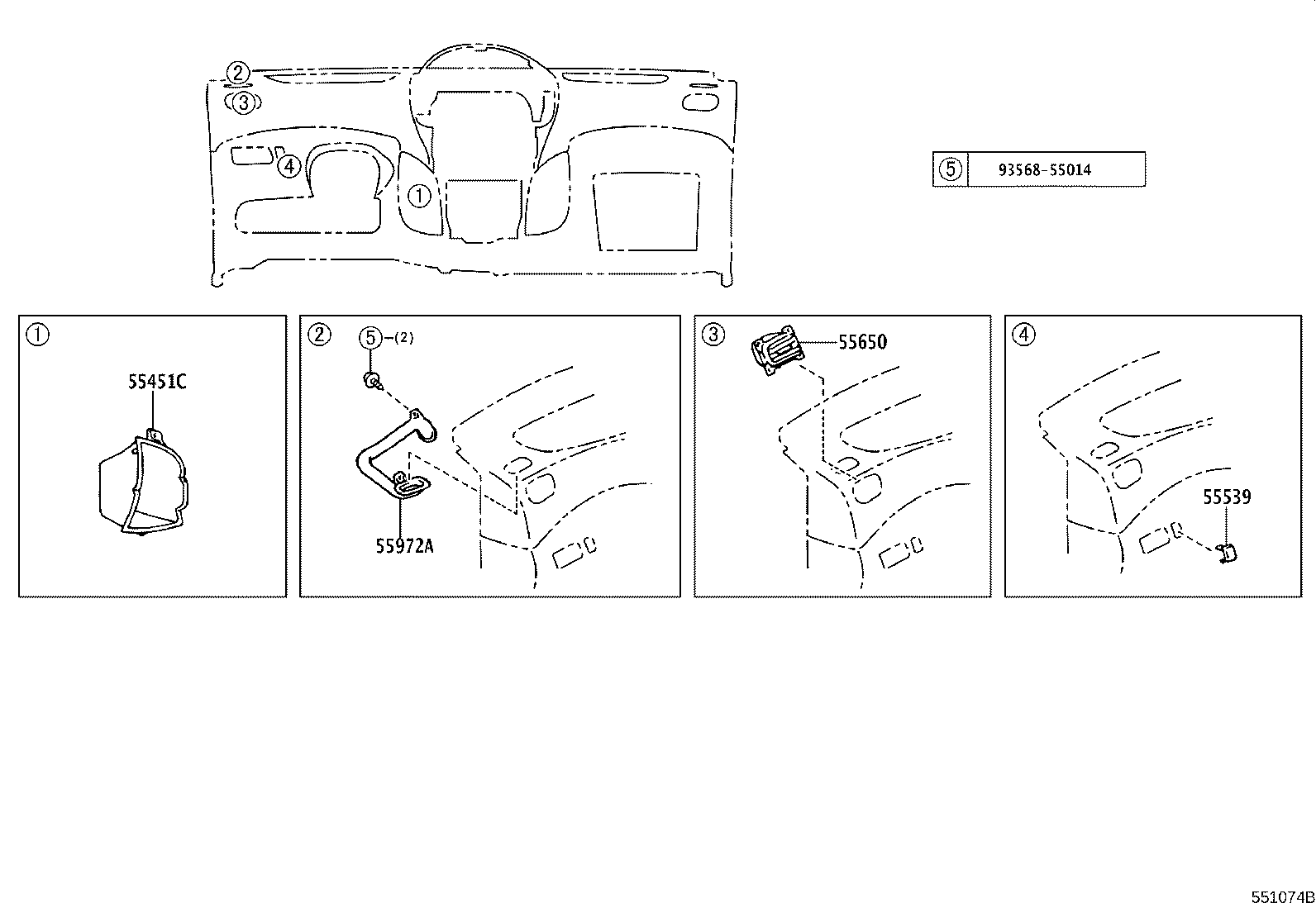 55330-52151 REINFORCEMENT, INSTRUMENT PANEL product image