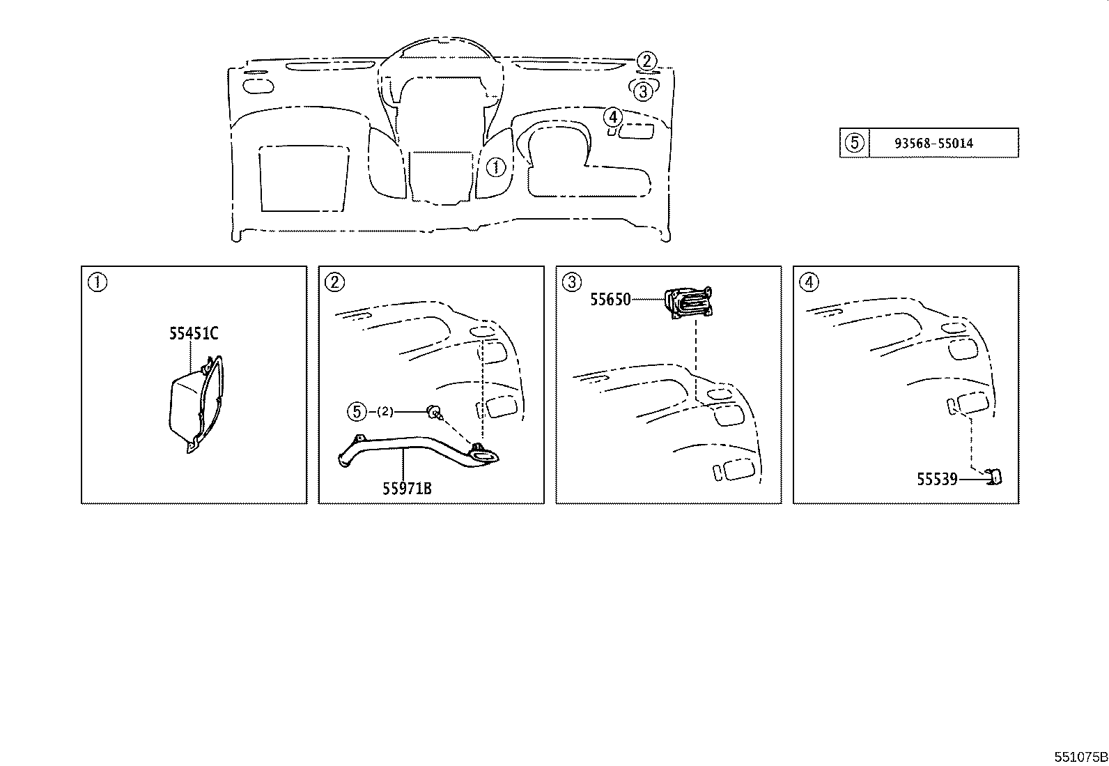 55330-52151 REINFORCEMENT, INSTRUMENT PANEL product image