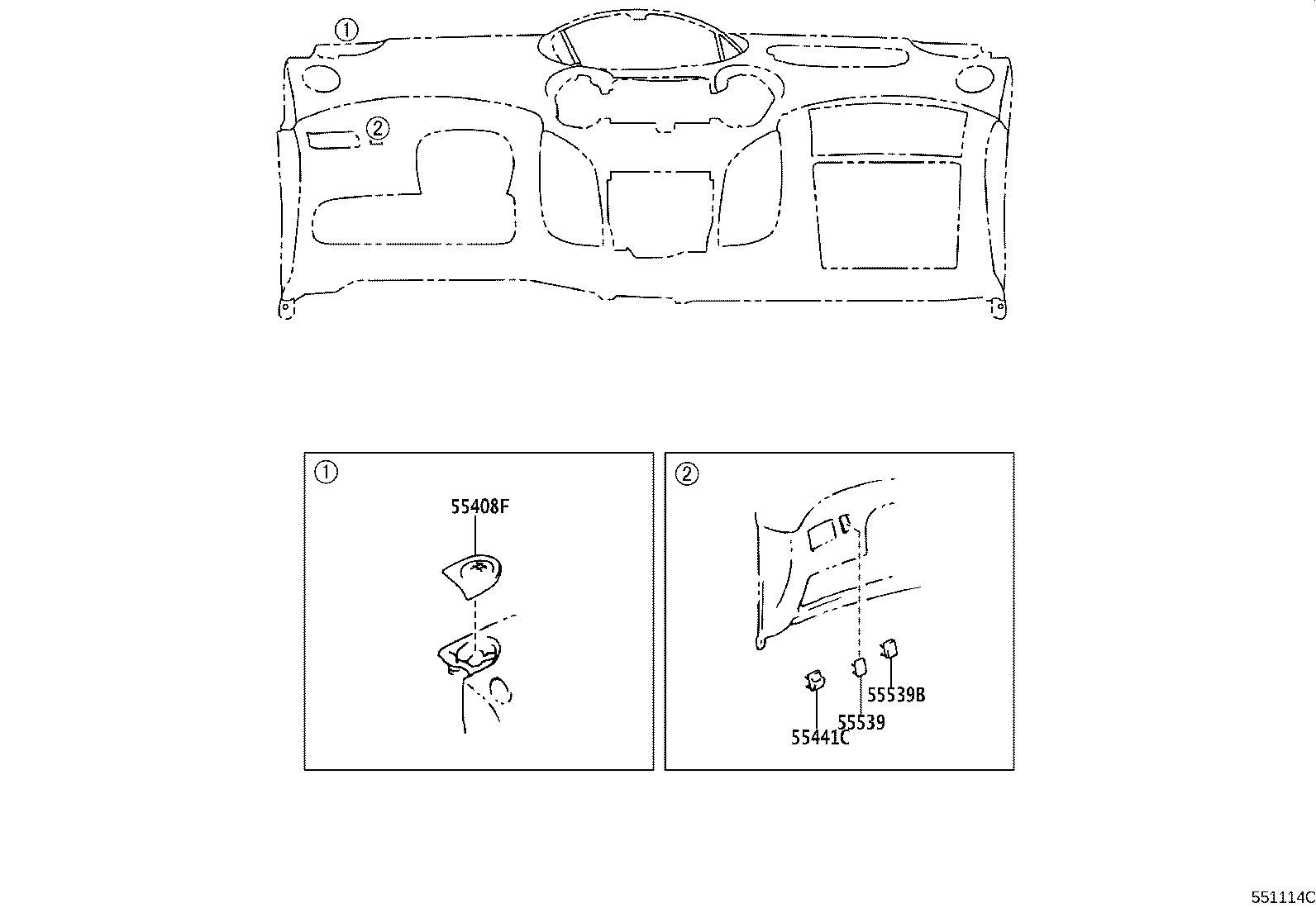 55303-52902 PANEL SUB-ASSY, INSTRUMENT, LOWER product image