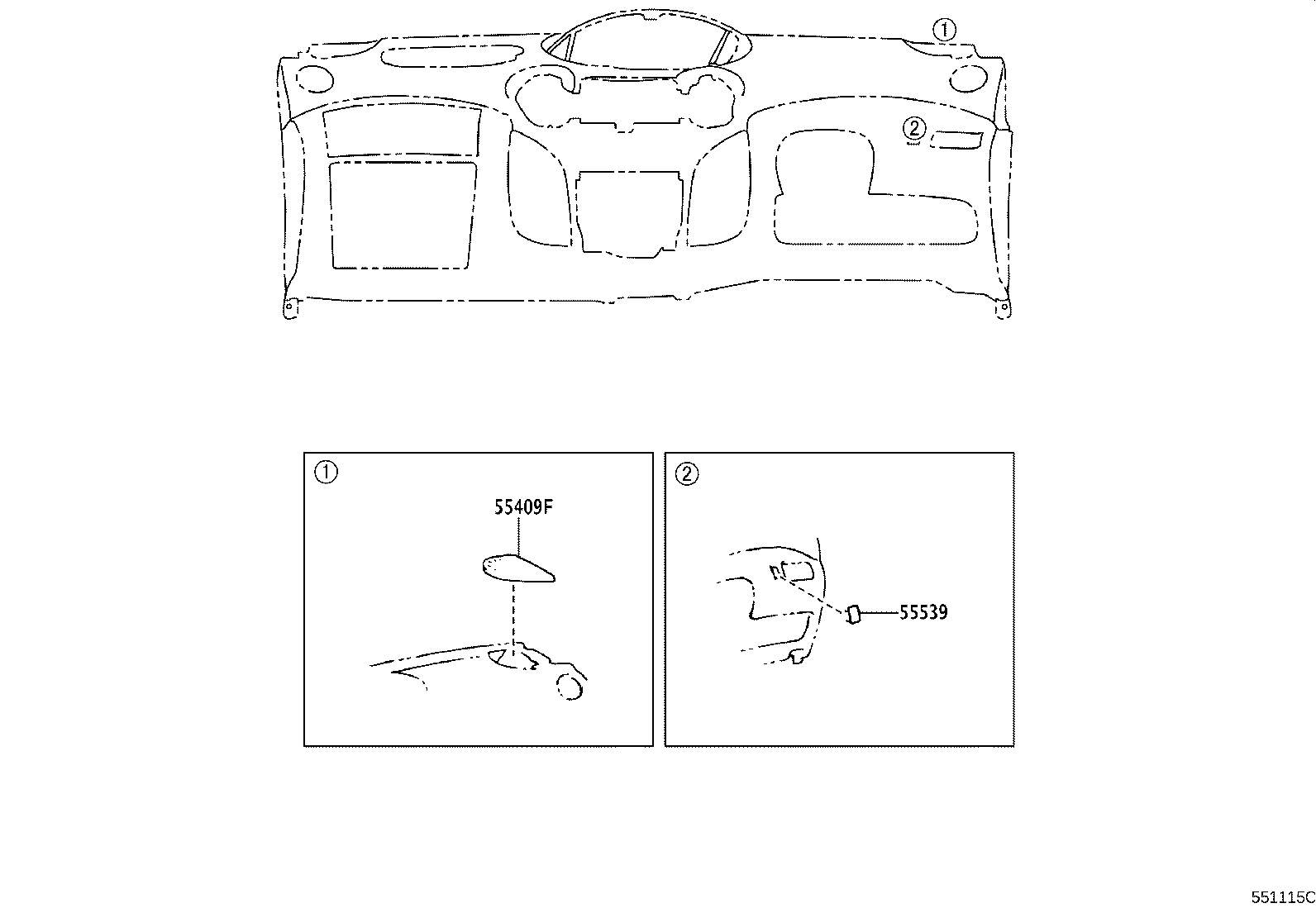 55330-52041 REINFORCEMENT, INSTRUMENT PANEL product image
