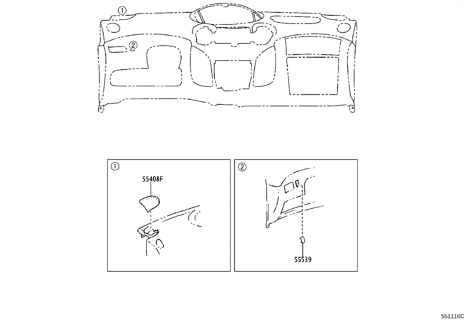55330-52041 REINFORCEMENT, INSTRUMENT PANEL product image