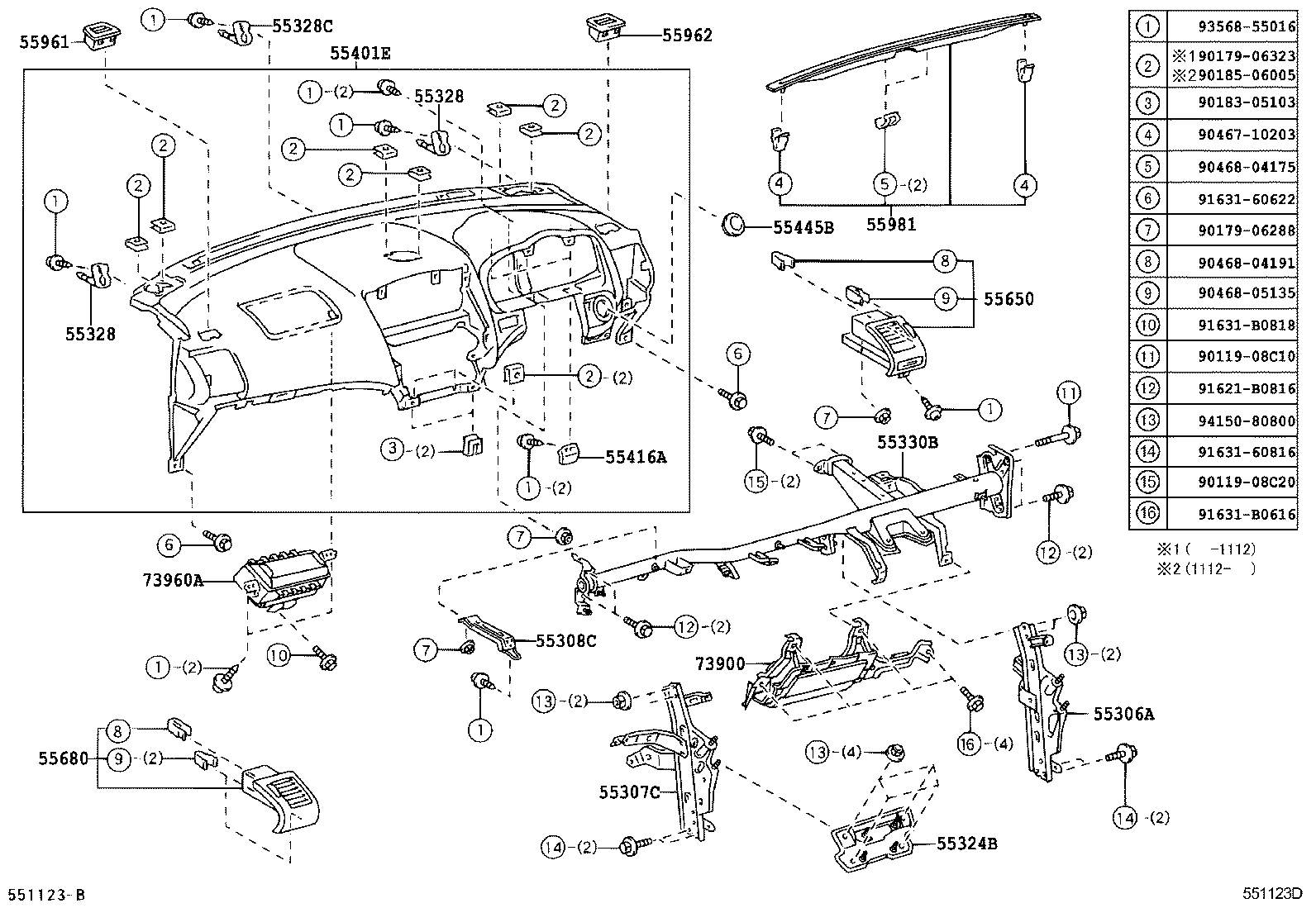 55328-48041 PIN, INSTRUMENT PANEL, NO.1 product image