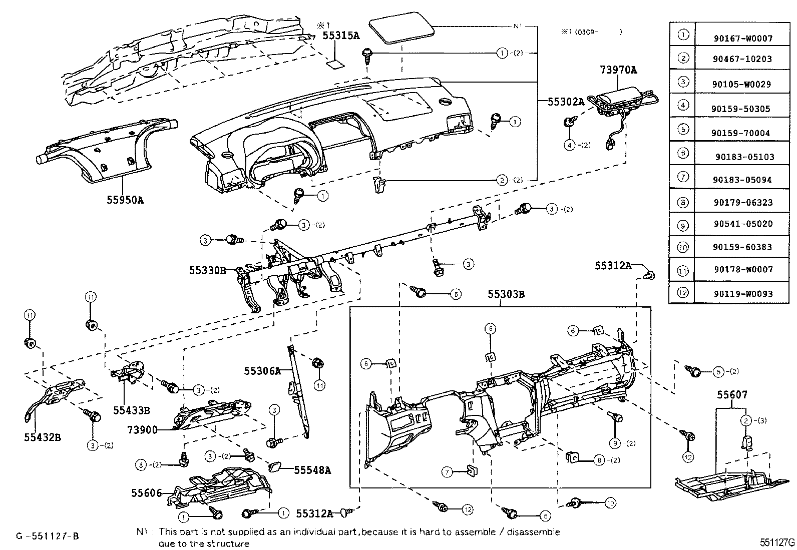 55063-05040 REGISTER SUB-ASSY, INSTRUMENT, NO.3 product image