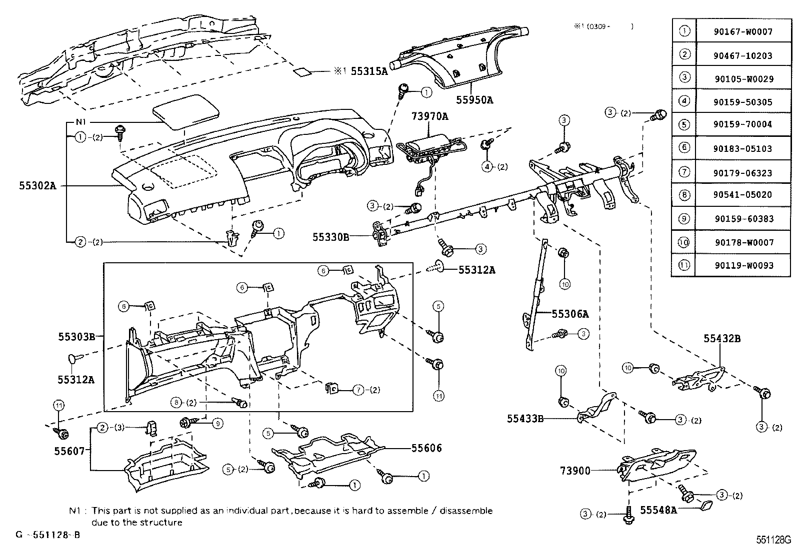 55063-05040 REGISTER SUB-ASSY, INSTRUMENT, NO.3 product image
