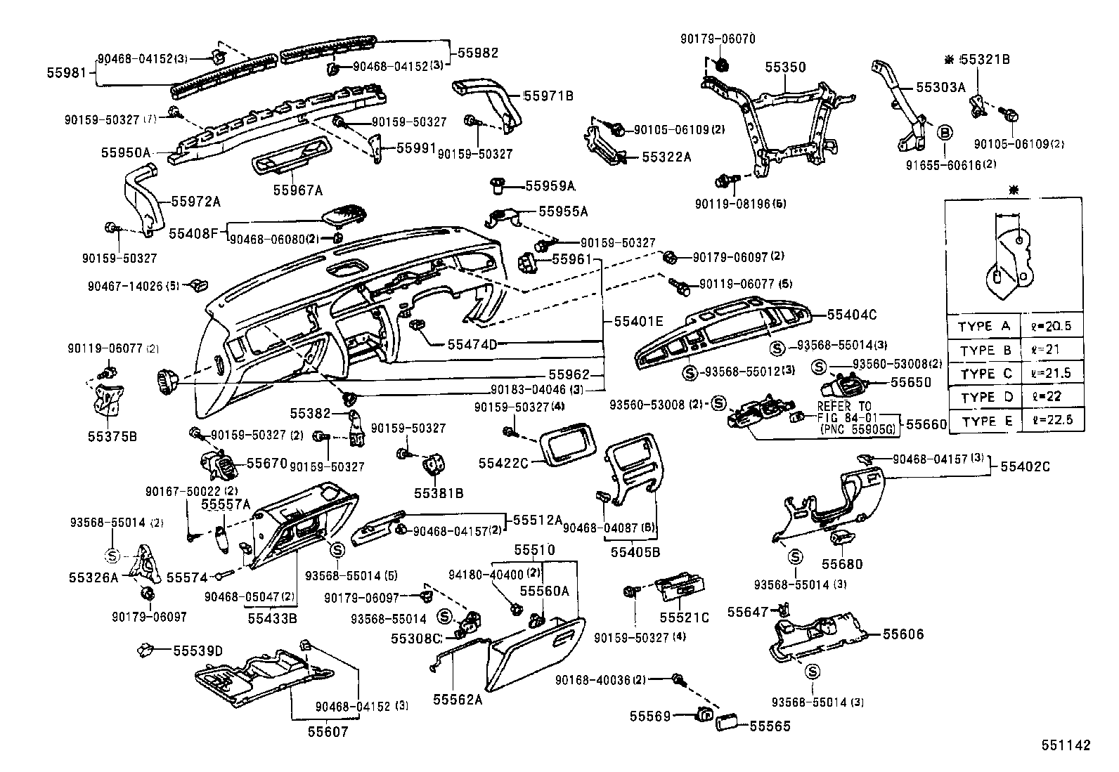 55405-30280 PANEL SUB-ASSY, INSTRUMENT CLUSTER FINISH, CENTER product image