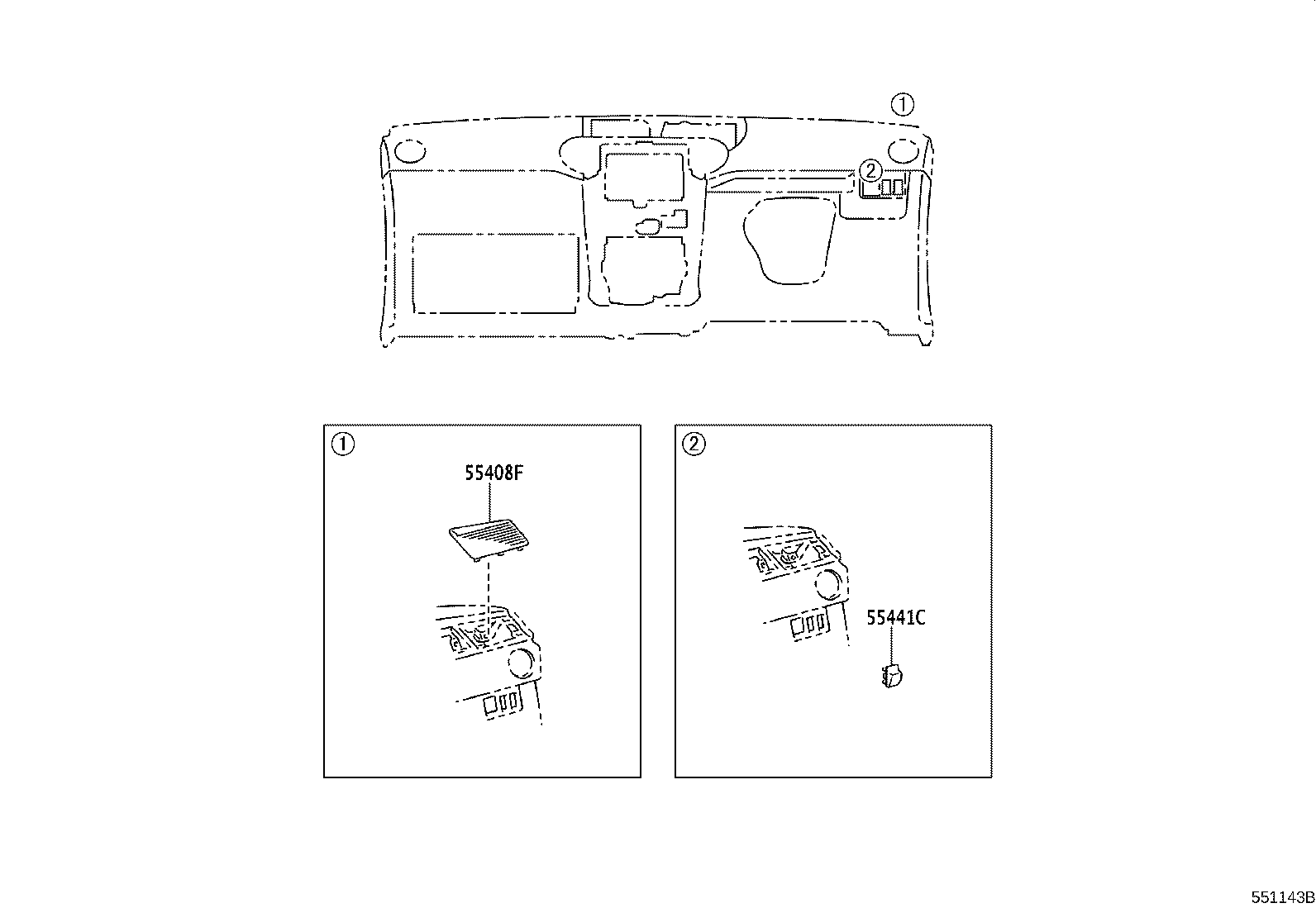 55330-52250 REINFORCEMENT, INSTRUMENT PANEL product image