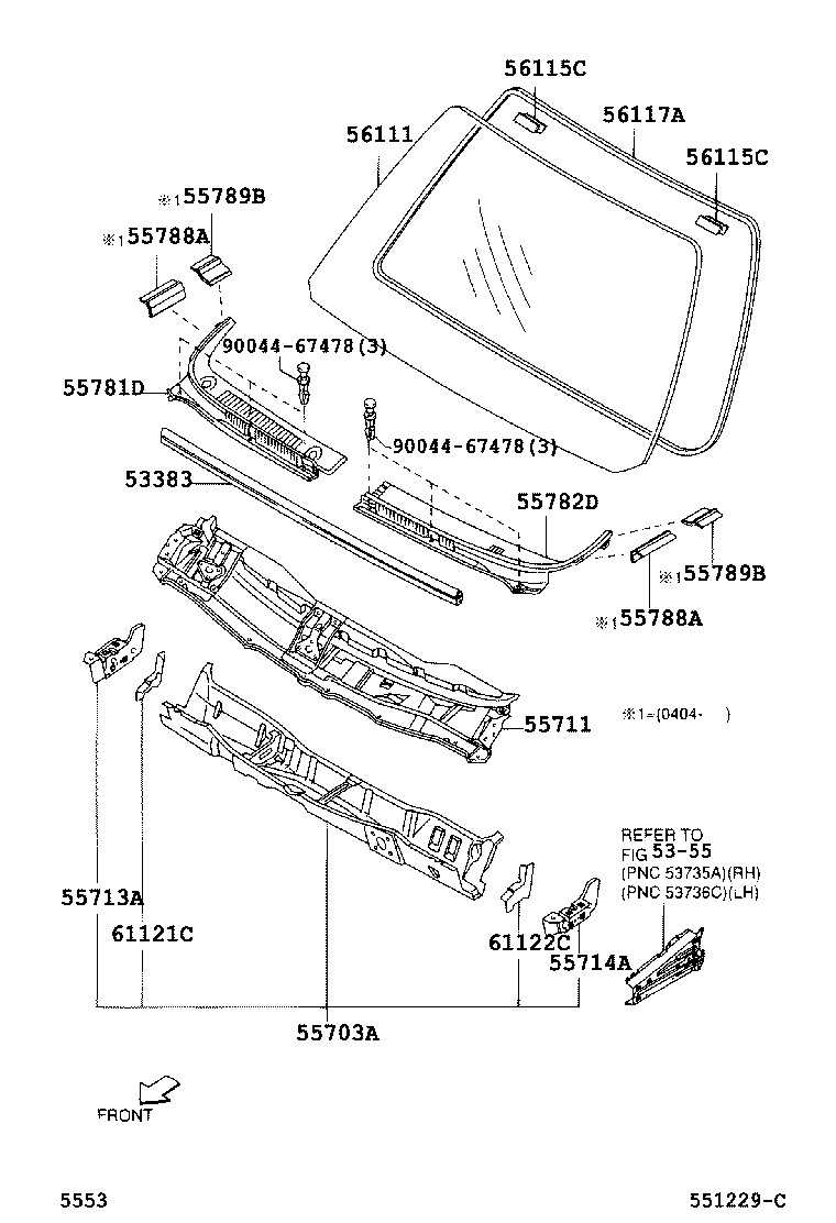 Toyota 55713-BZ120 PANEL, COWL TOP SIDE, RH