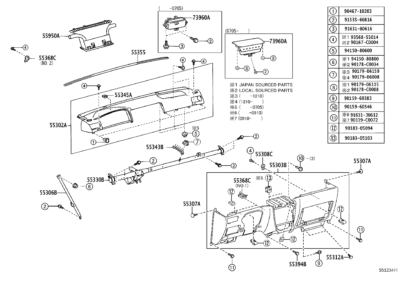 55950-02100 NOZZLE ASSY, DEFROSTER product image