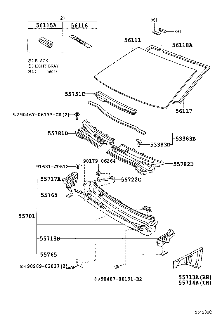 55718-02080 PANEL, COWL TOP SIDE, INNER LH product image