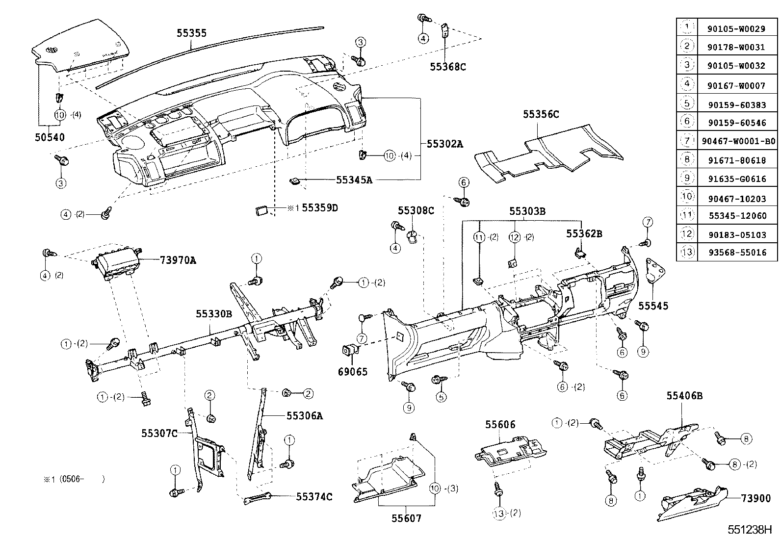 69065-64020 CYLINDER SUB-ASSY, AIR BAG CUT OFF SW product image