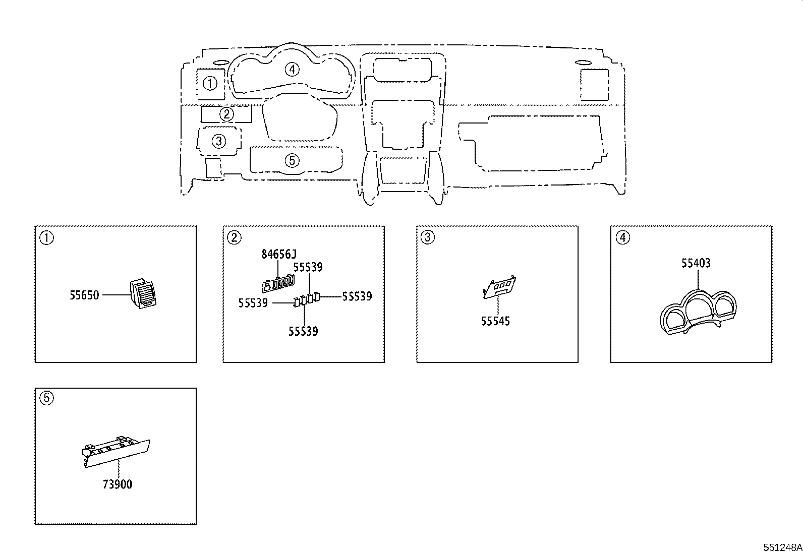 55306-21030 BRACE SUB-ASSY, INSTRUMENT PANEL TO COWL product image