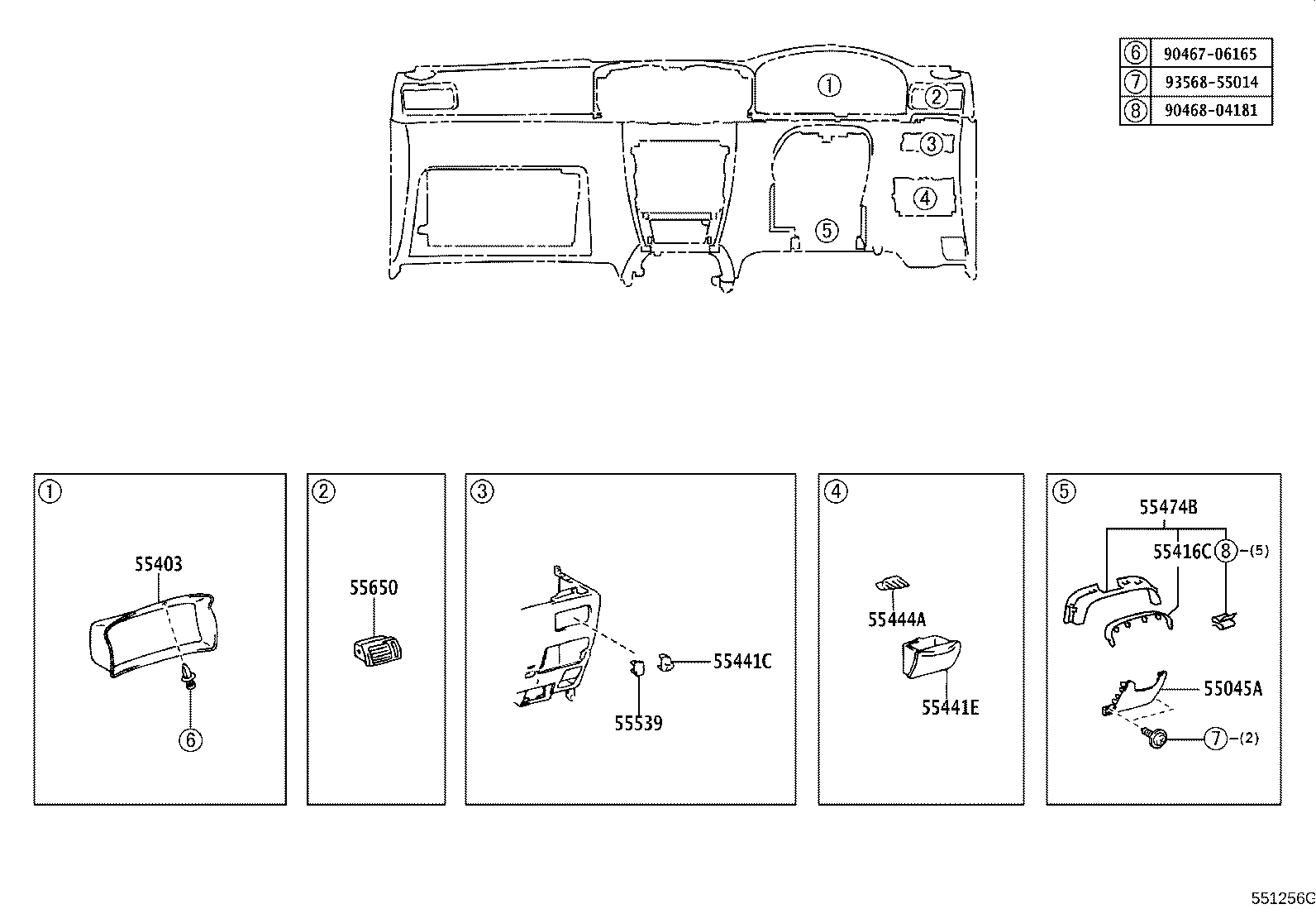 55306-02150 BRACE SUB-ASSY, INSTRUMENT PANEL TO COWL product image