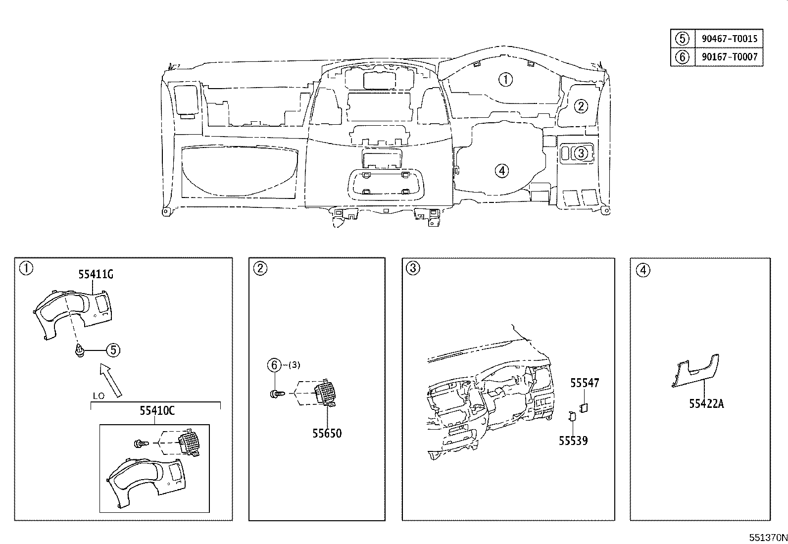 55330-0K100 REINFORCEMENT, INSTRUMENT PANEL product image