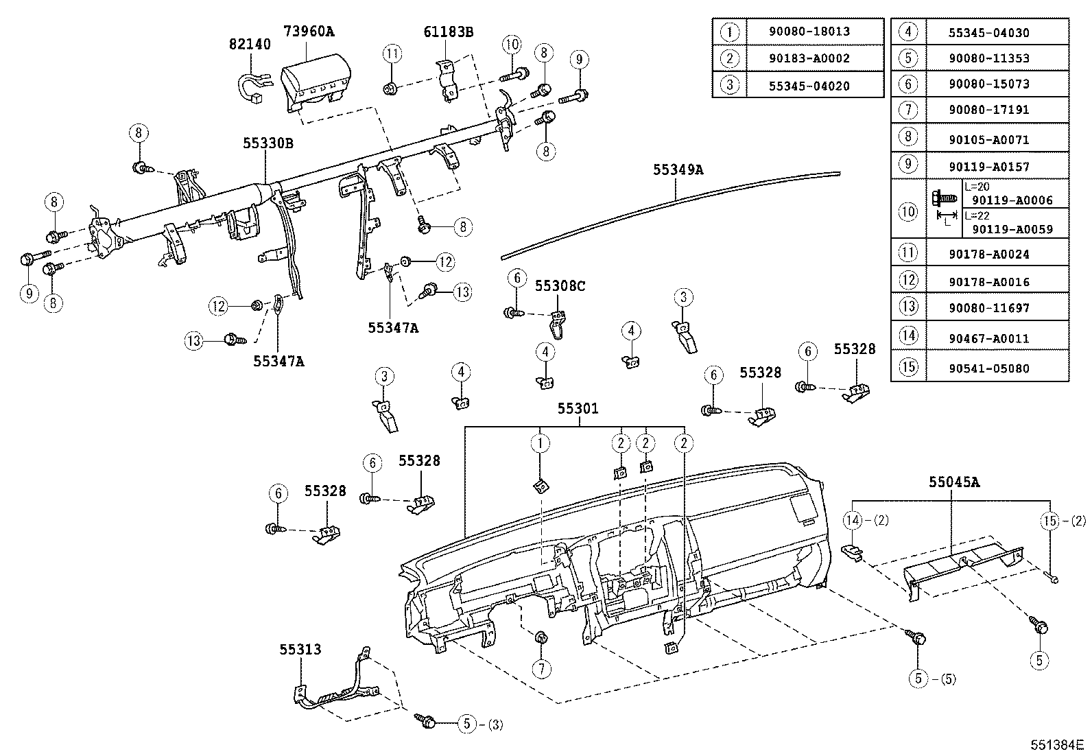 Toyota 82140-04020 WIRE ASSY, INSTRUMENT PANEL