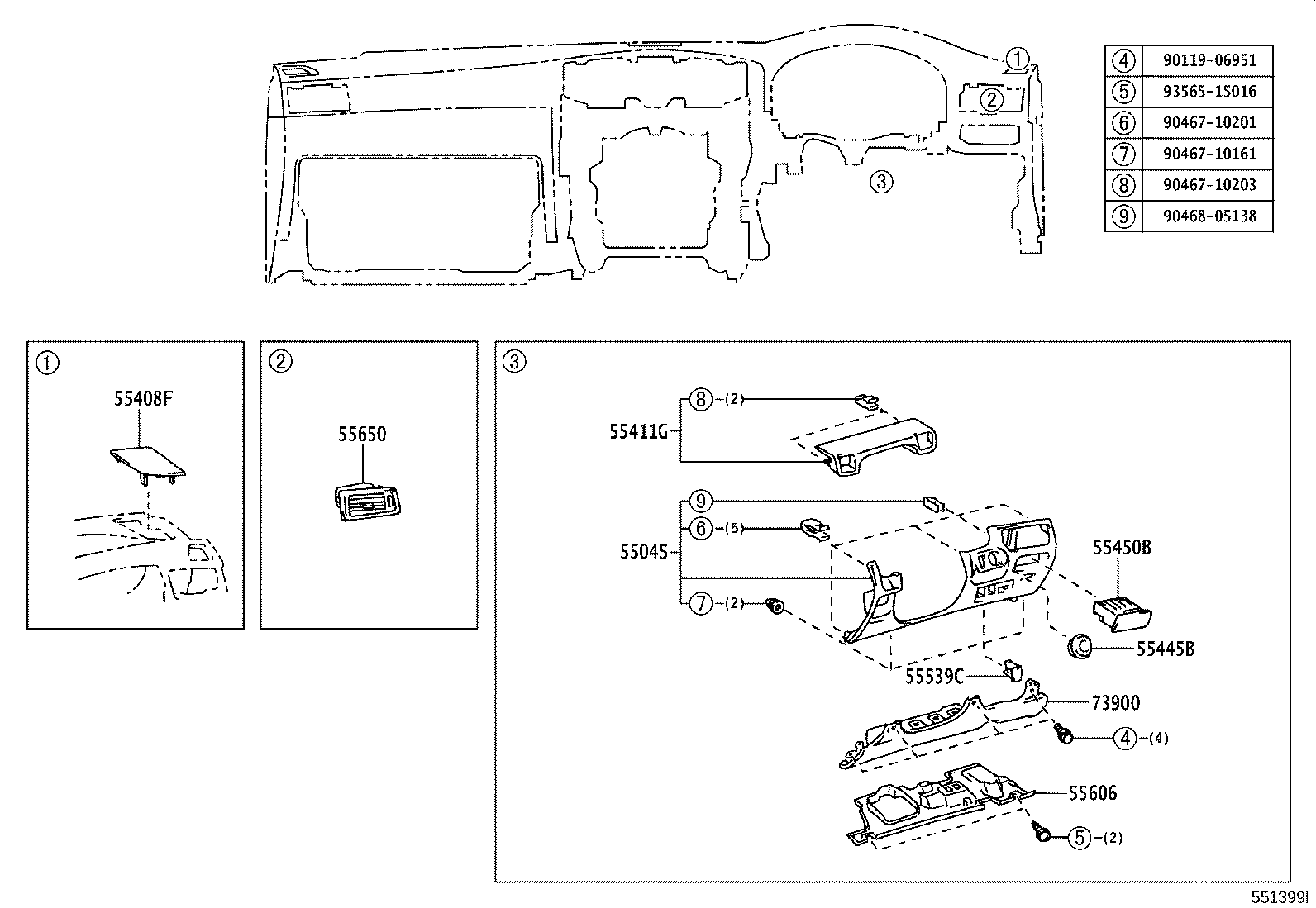 55330-30320 REINFORCEMENT ASSY, INSTRUMENT PANEL product image