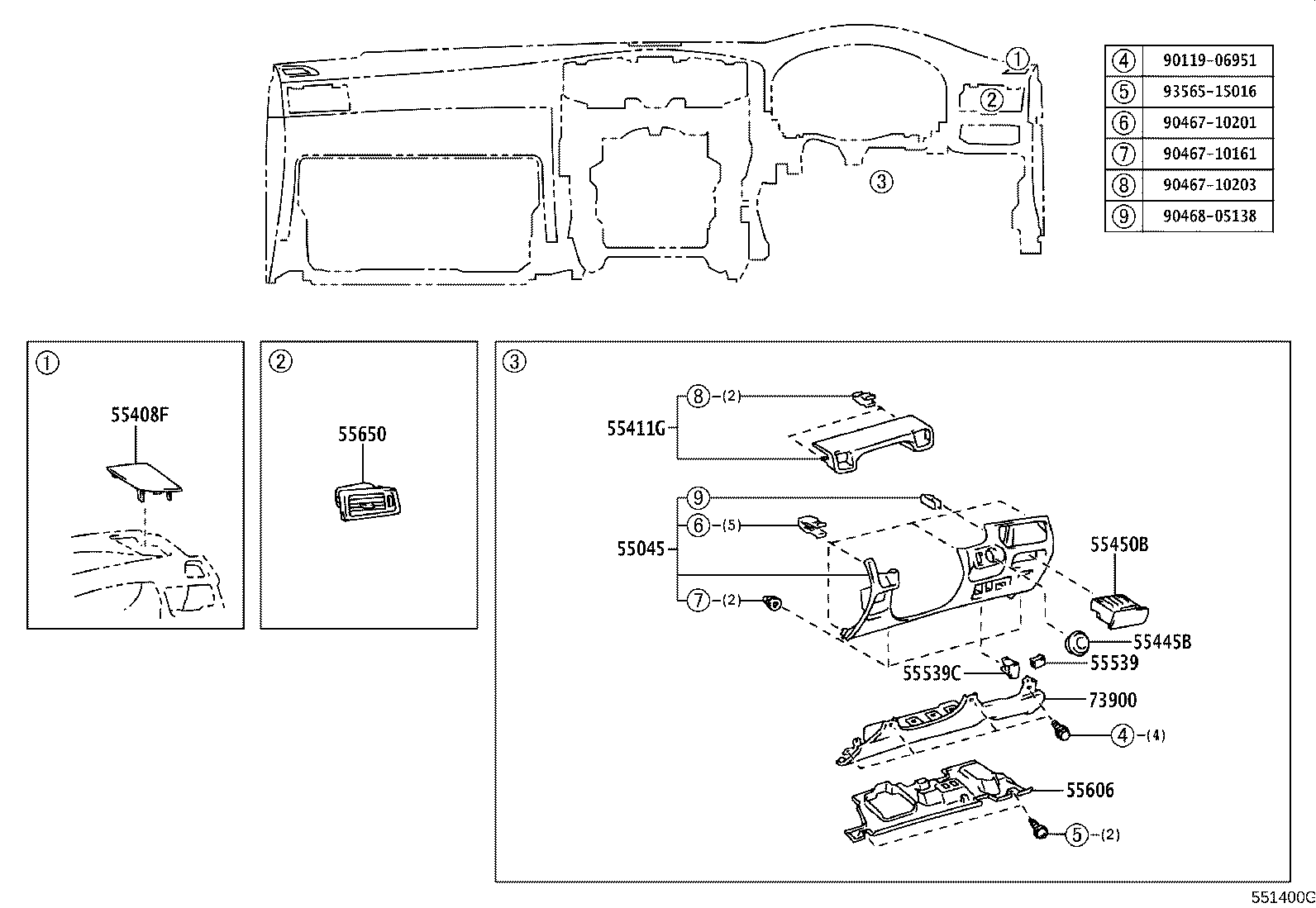 55375-30140 BRACKET, INSTRUMENT PANEL LOWER MOUNTING, NO.2 product image
