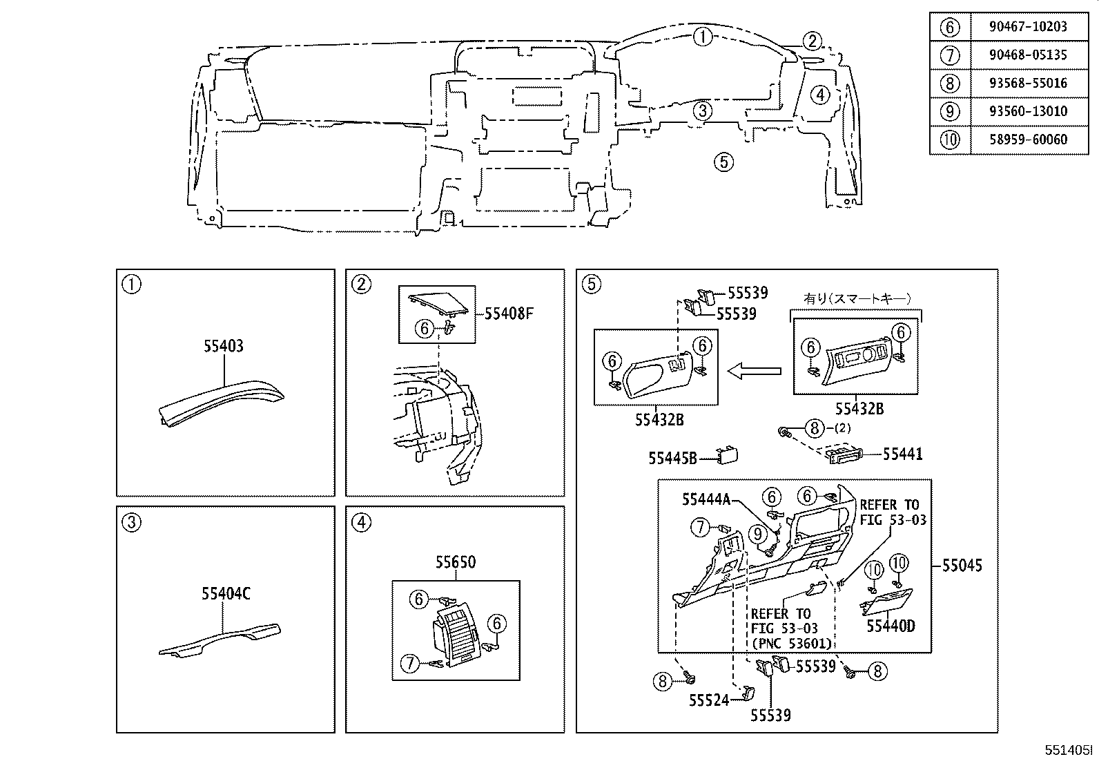 55405-22370 PANEL SUB-ASSY, INSTRUMENT CLUSTER FINISH, CENTER product image