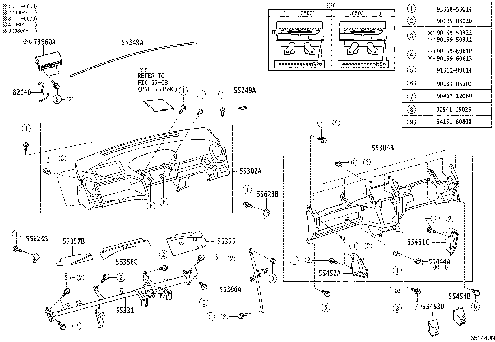 55330-52471 REINFORCEMENT, INSTRUMENT PANEL product image