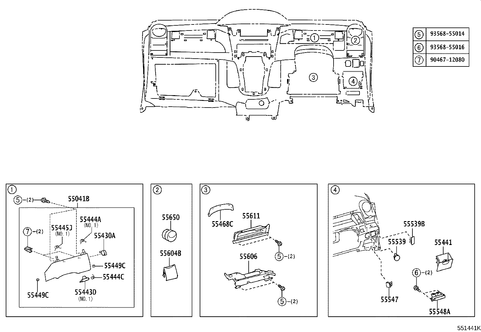 55330-52471 REINFORCEMENT, INSTRUMENT PANEL product image