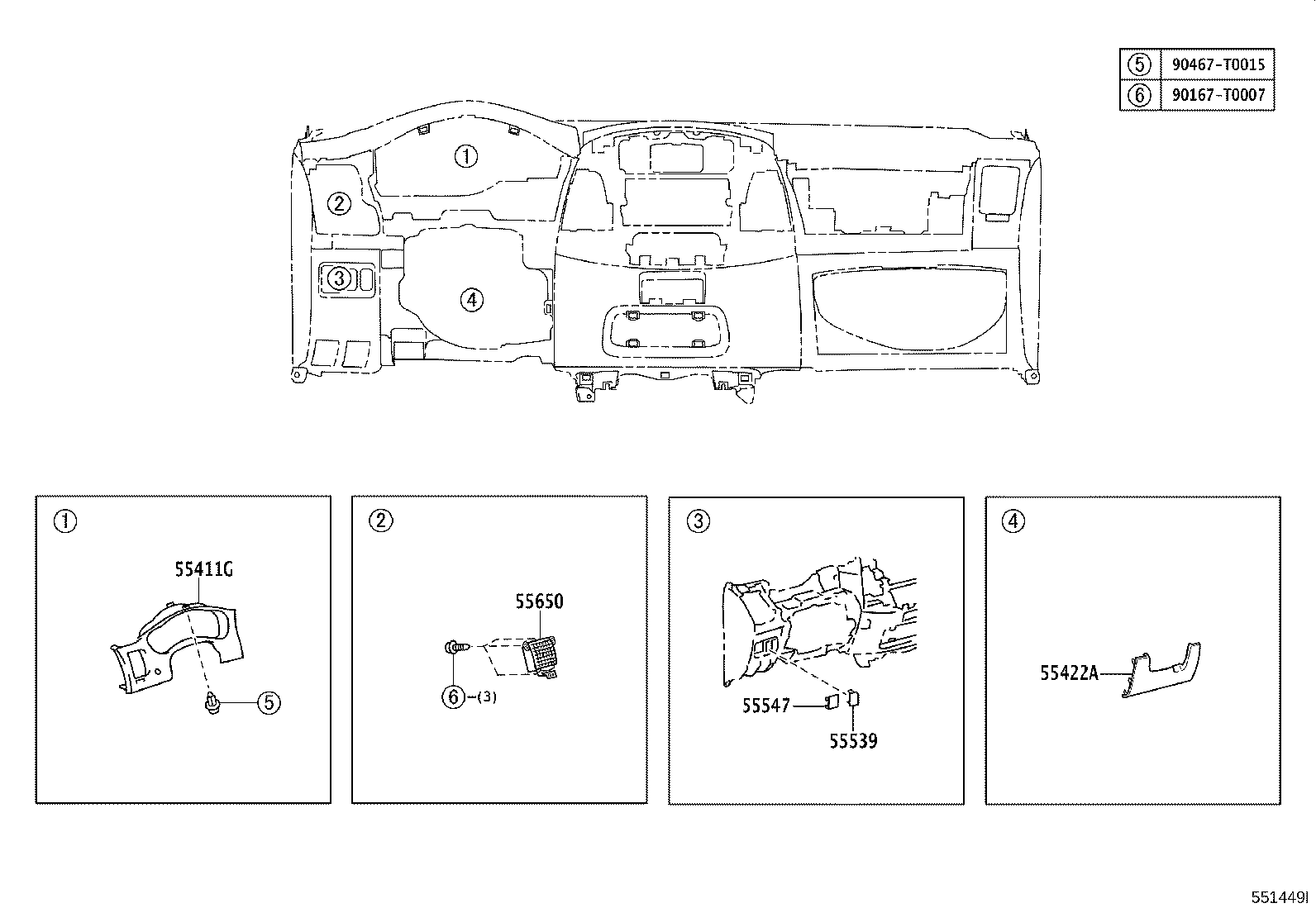 55330-0K100 REINFORCEMENT, INSTRUMENT PANEL product image