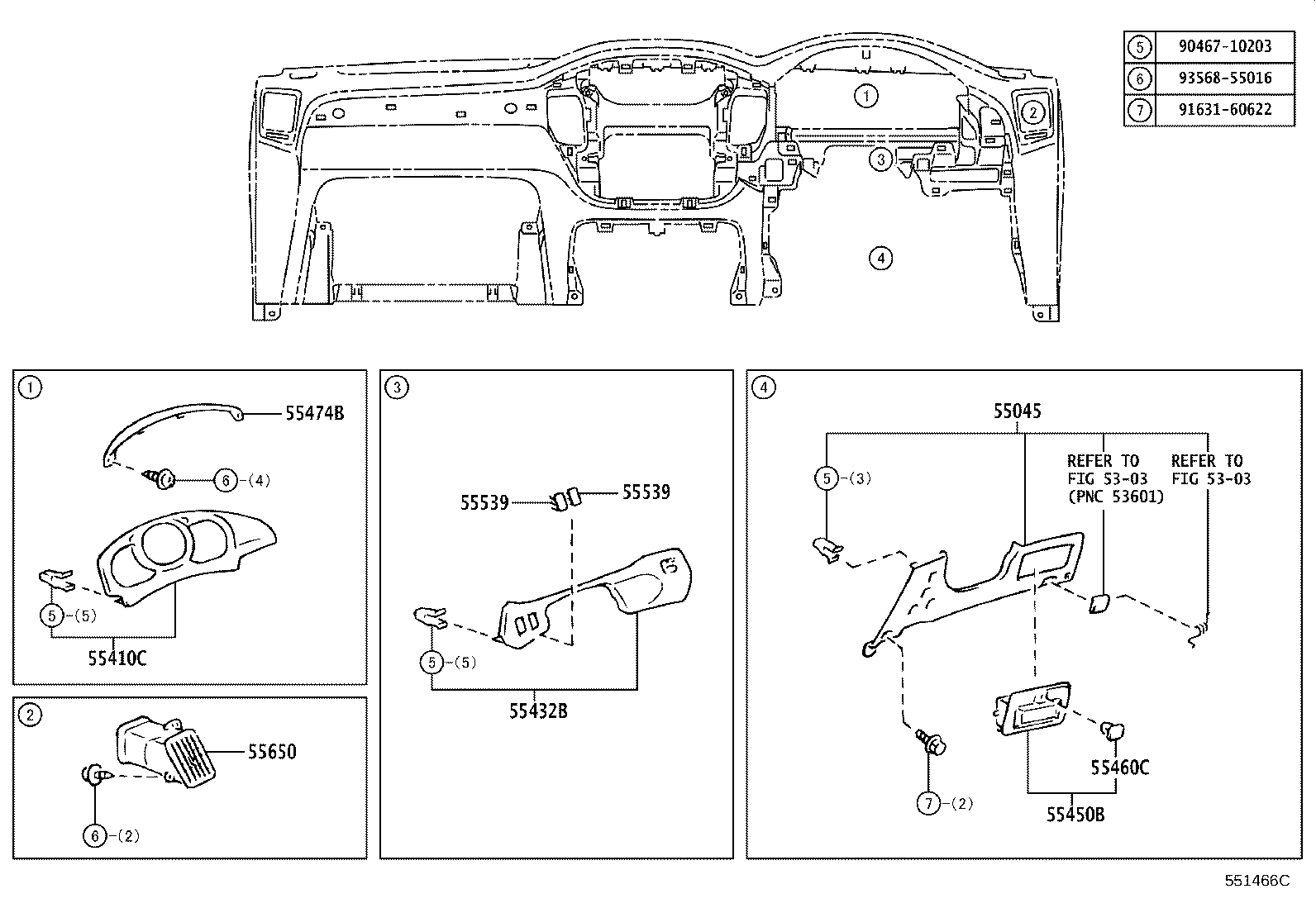55330-48141 REINFORCEMENT ASSY, INSTRUMENT PANEL product image