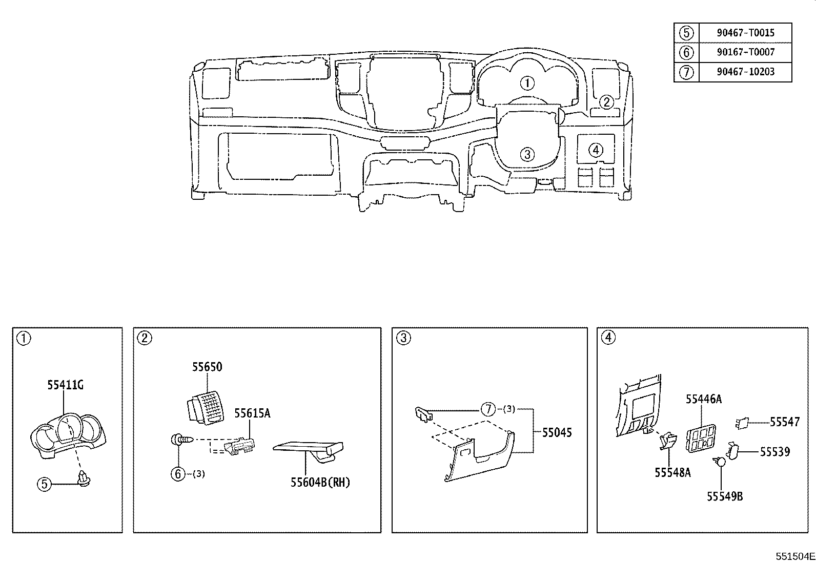 55522-0K010 COVER, RADIO TUNER OPENING product image