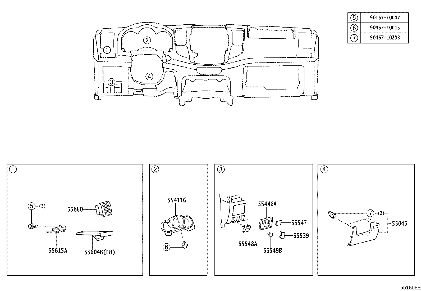 55522-0K010 COVER, RADIO TUNER OPENING product image