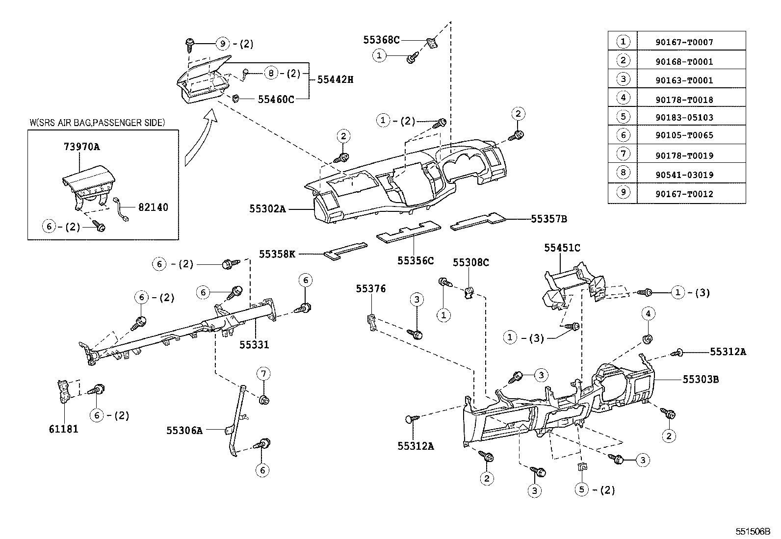 55522-0K010 COVER, RADIO TUNER OPENING product image