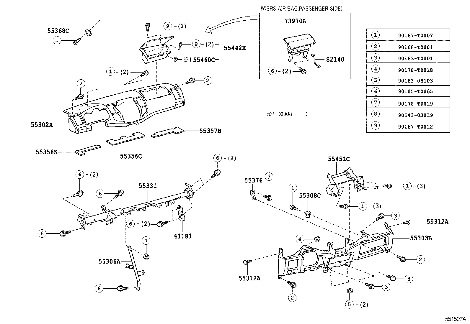 55522-0K010 COVER, RADIO TUNER OPENING product image