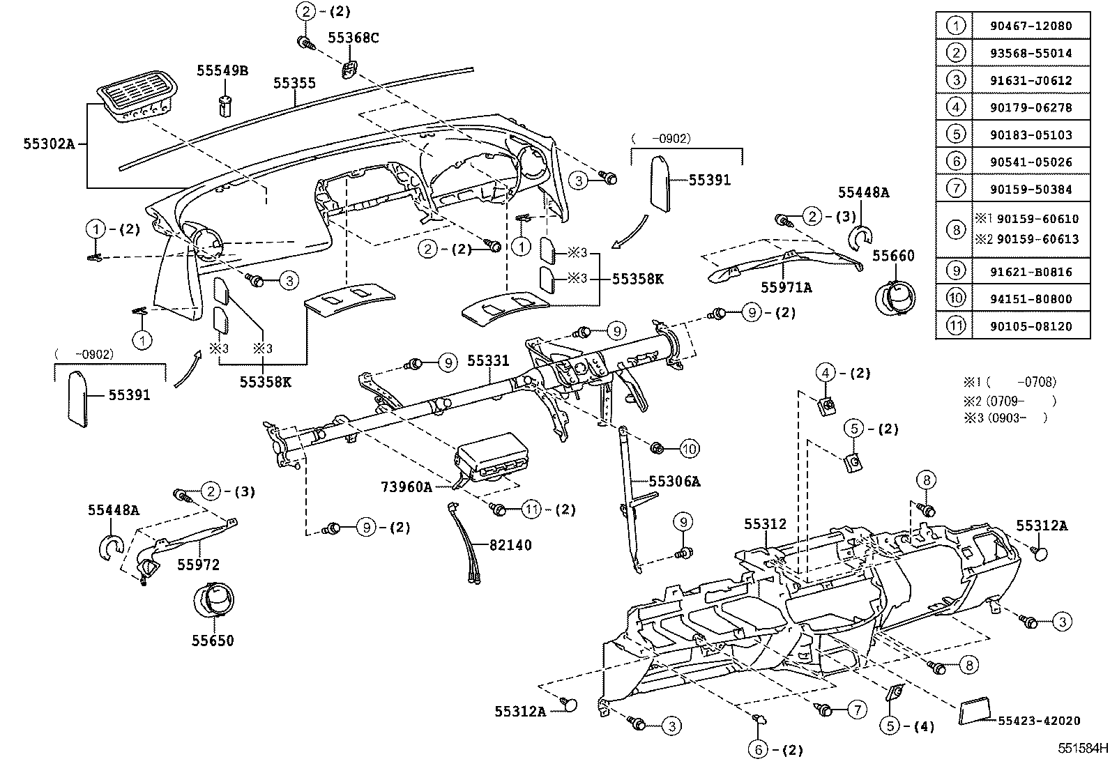 55550-42190 DOOR ASSY, GLOVE COMPARTMENT product image