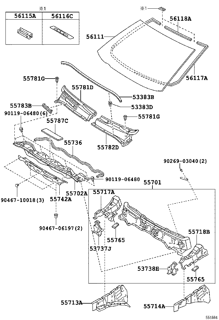 55700-47140 PANEL SUB-ASSY, COWL product image