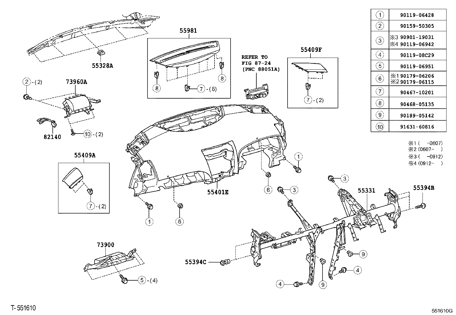 55432-33130-E0 PANEL, INSTRUMENT PANEL FINISH, LOWER NO.1 product image