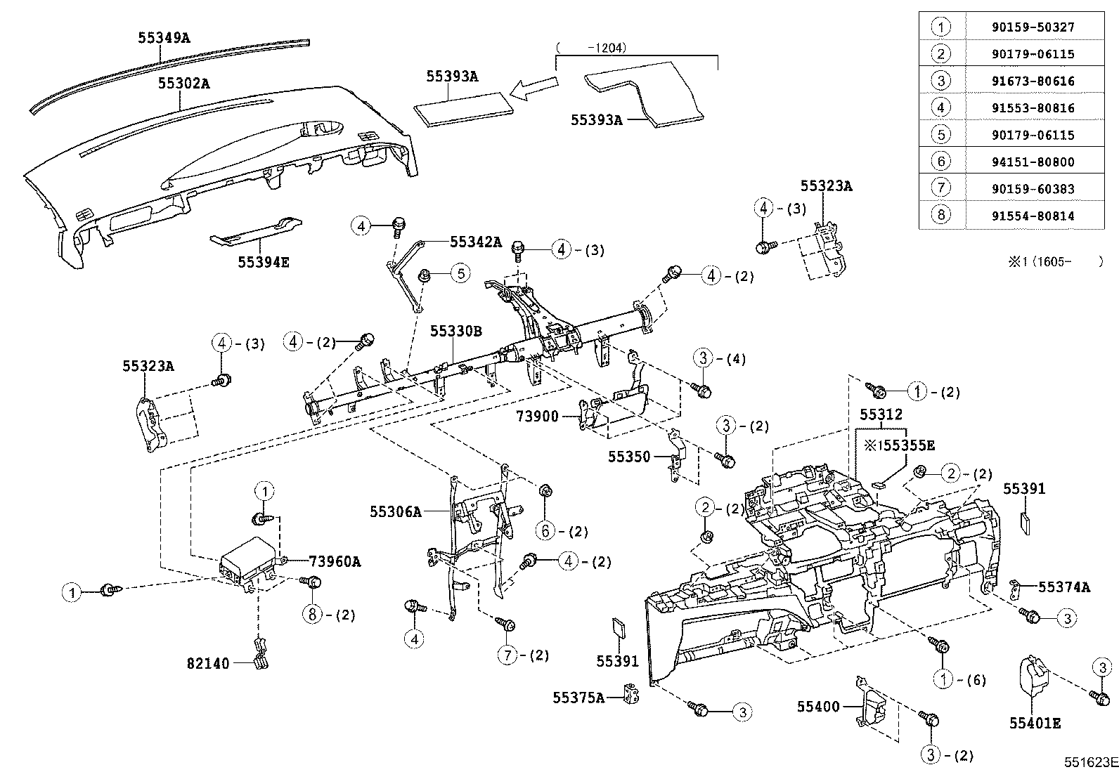 55405-28A40 PANEL SUB-ASSY, INSTRUMENT CLUSTER FINISH, CENTER product image