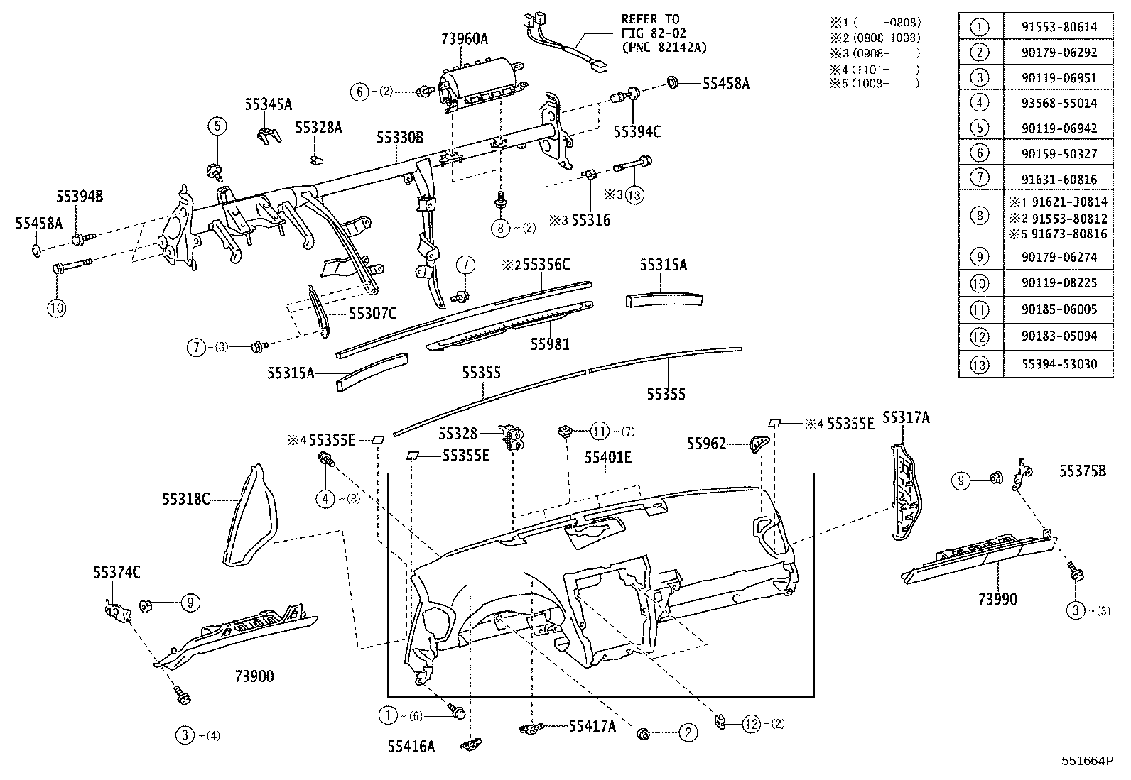55446-53032-A0 BASE, SWITCH HOLE, NO.1 product image