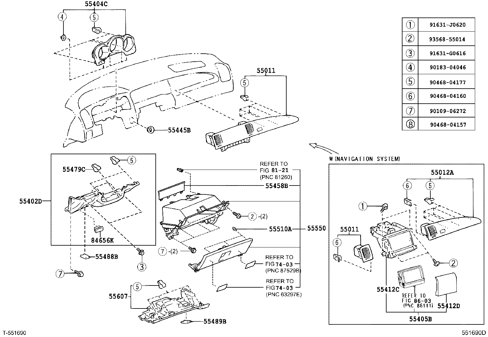 55307-24040 BRACE SUB-ASSY, INSTRUMENT PANEL, NO.2 product image