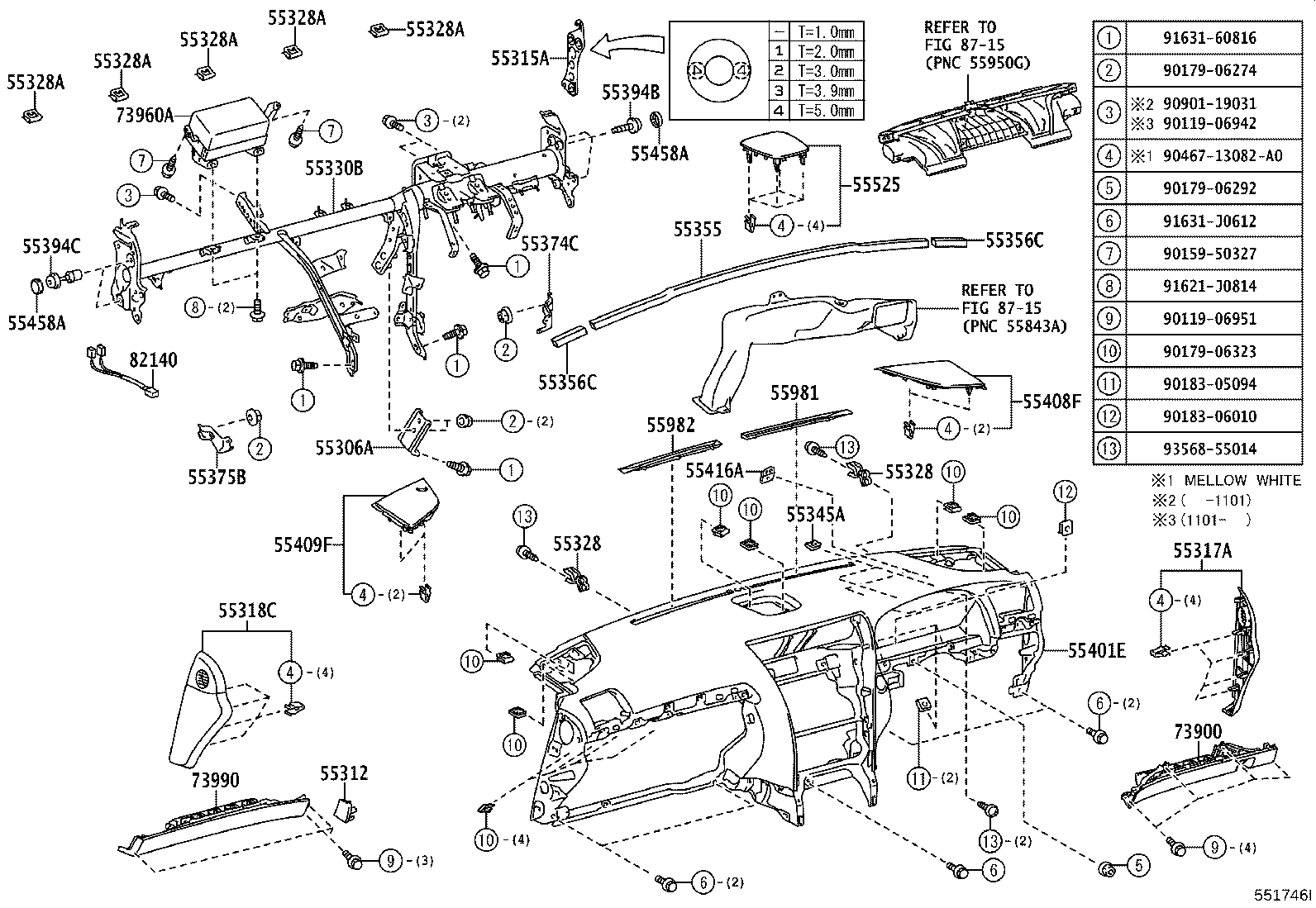 55404-50210 PANEL SUB-ASSY, INSTRUMENT CLUSTER FINISH, NO.2 product image