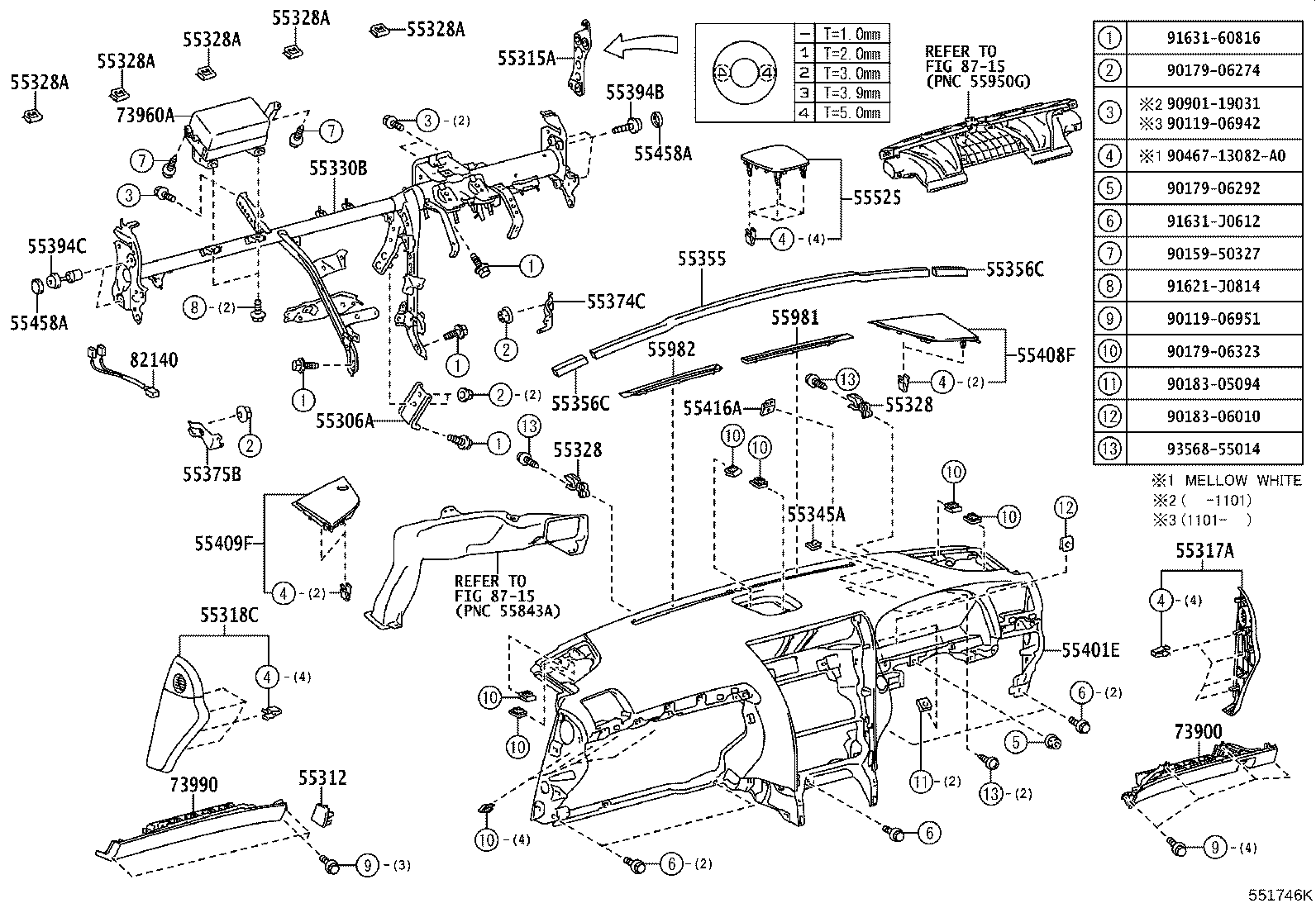 55404-50180 PANEL SUB-ASSY, INSTRUMENT CLUSTER FINISH, NO.2 product image