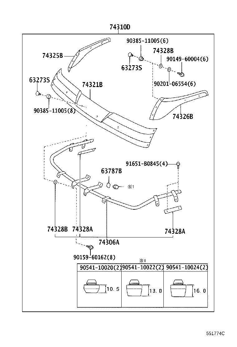 53928-37040 GARNISH, FRONT PANEL, CENTER product image